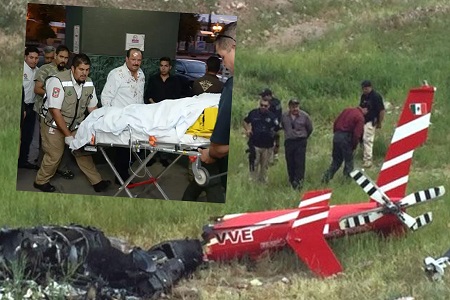 El helicóptero Bell 429 propiedad de Gobierno del Estado quedó completamente destrozado.